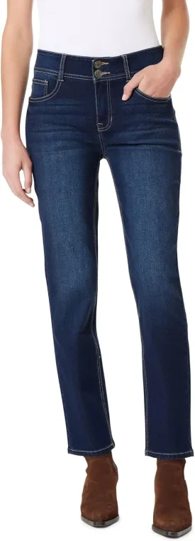 Angels Forever Young Women's Curvy Straight Mid-Rise Jeans
