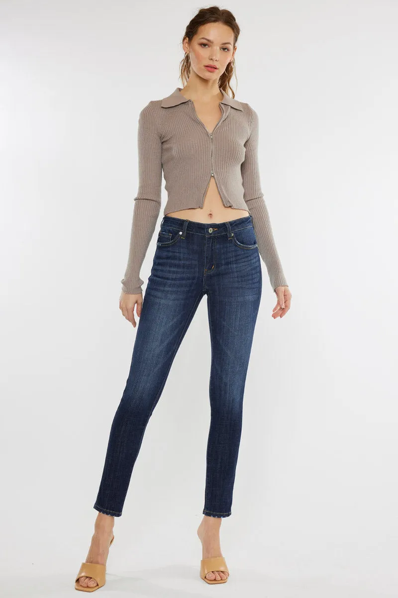 Ashlyn Mid Rise Super Skinny Jeans