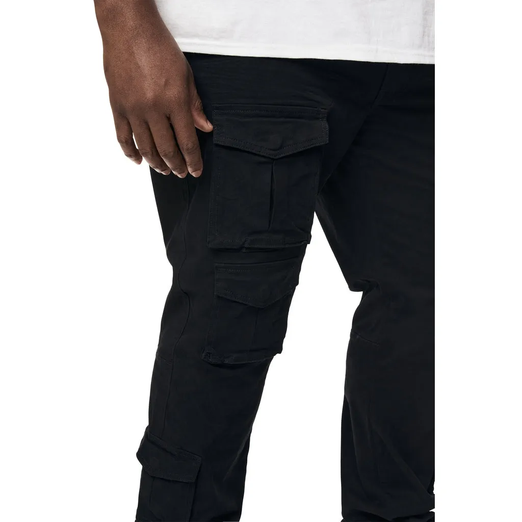 Big and Tall - 10 Pocket Twill Pants - Black