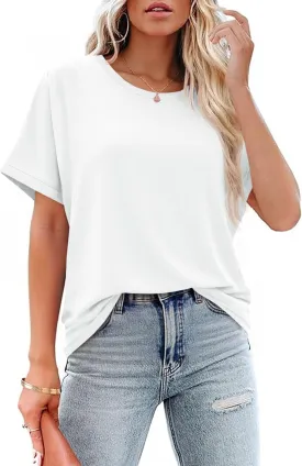 Cicy Bell Womens Oversized Short Sleeve Tshirts Summer Casual Round Neck Tops Loose Fit Boxy Basic Tee Shirts