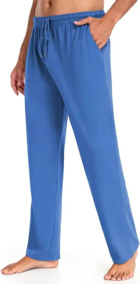 COOFANDY Men Cotton Yoga Pants Casual Sweatpants Jogger Open Bottom Lounge Pants with Pockets