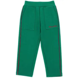 Girls Green Logo Jogging Bottoms