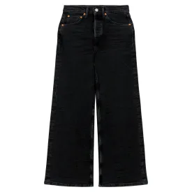 High Rise Wide Leg Crop Jeans