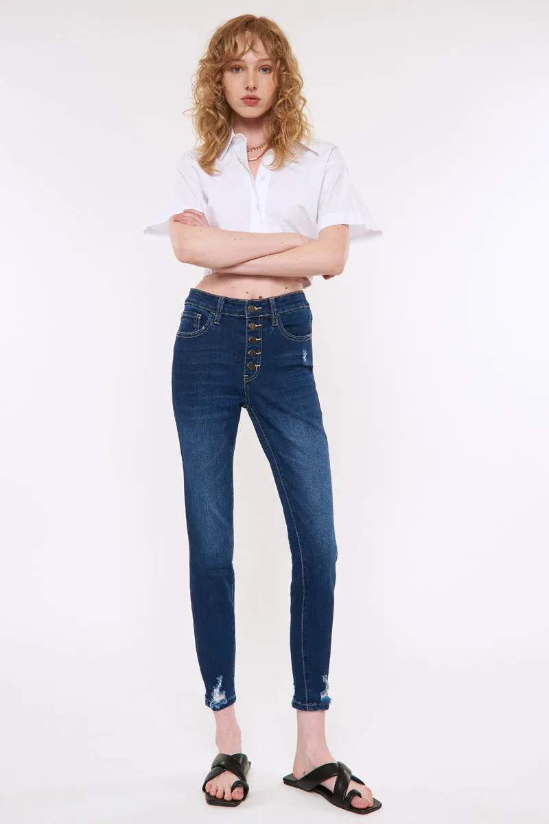 Justice High Rise Ankle Skinny Jeans
