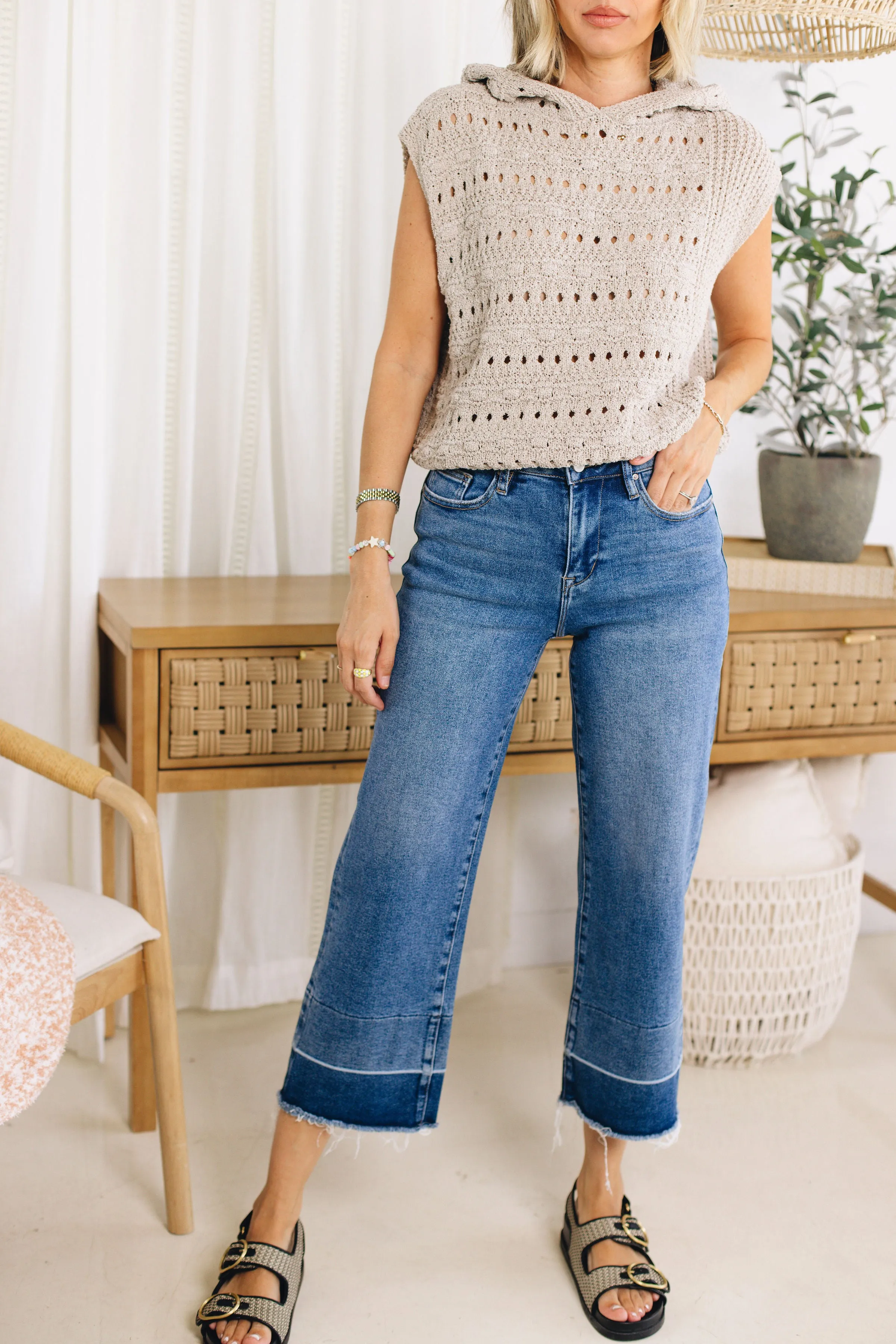 Mica Denim - Goal Getter Wide Leg Crop Jeans (0-15)
