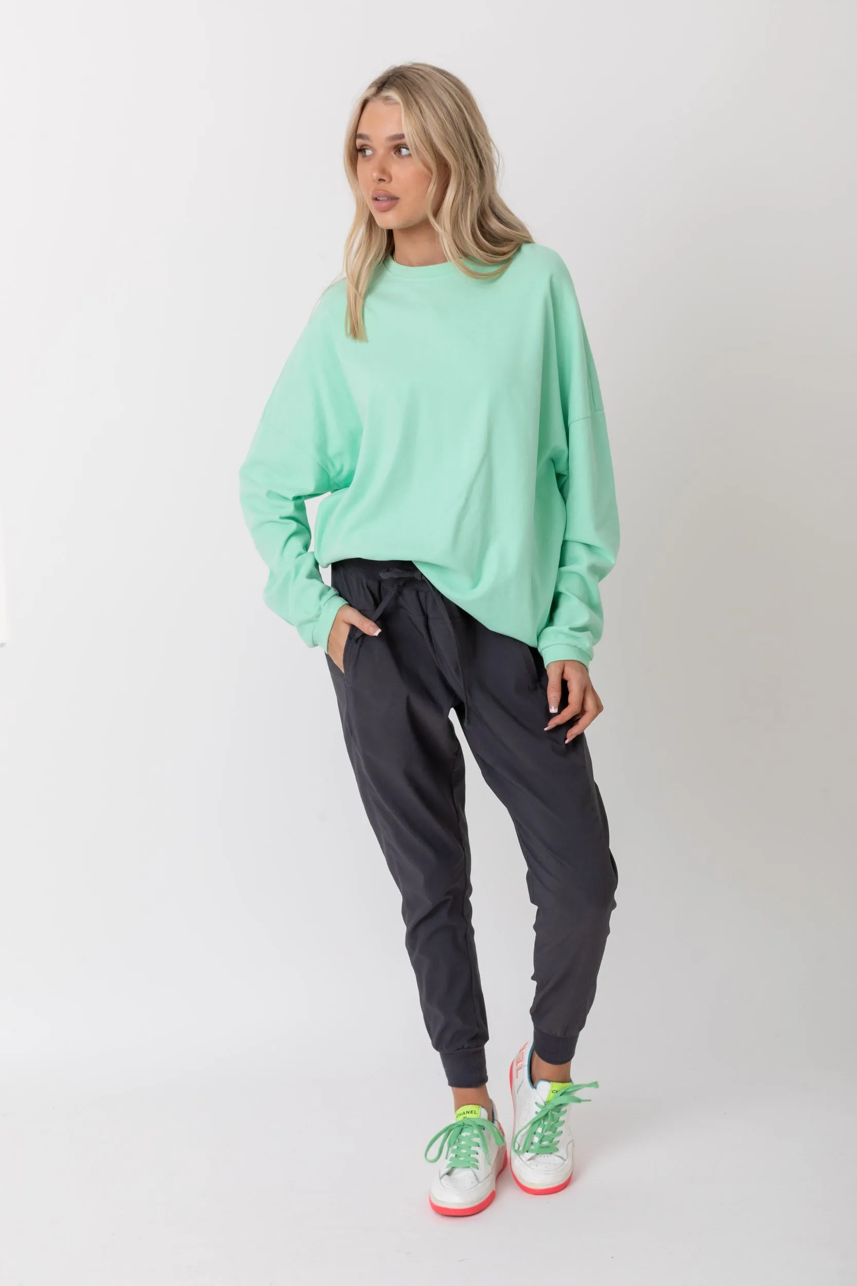 ROZEN Long Sleeve Top Mint