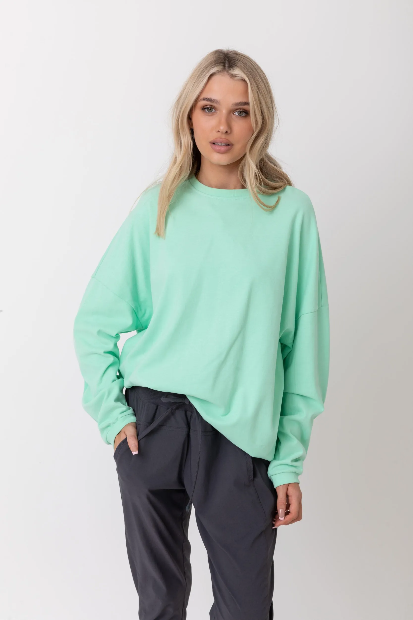 ROZEN Long Sleeve Top Mint