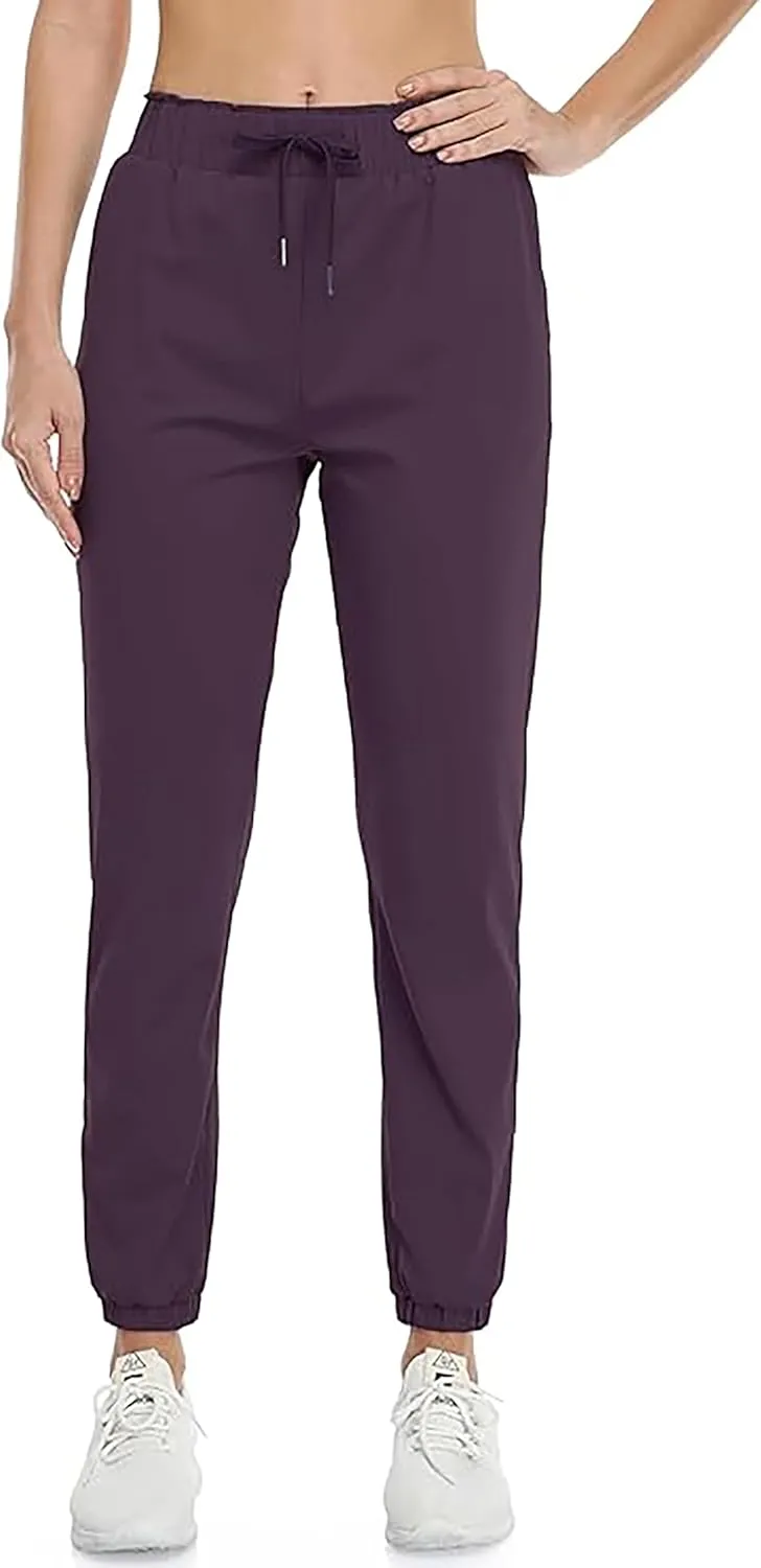 Rrosseyz Women Lightweight Joggers Pants with Pockets, Quick Dry Athletic Workout Soft Pant for Gym Running