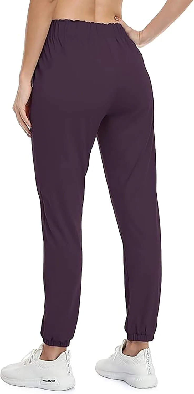 Rrosseyz Women Lightweight Joggers Pants with Pockets, Quick Dry Athletic Workout Soft Pant for Gym Running