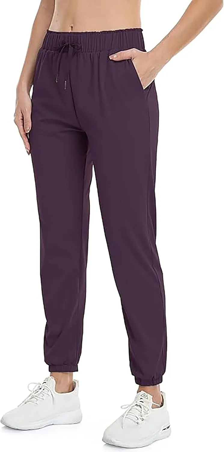 Rrosseyz Women Lightweight Joggers Pants with Pockets, Quick Dry Athletic Workout Soft Pant for Gym Running