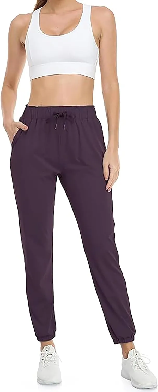 Rrosseyz Women Lightweight Joggers Pants with Pockets, Quick Dry Athletic Workout Soft Pant for Gym Running