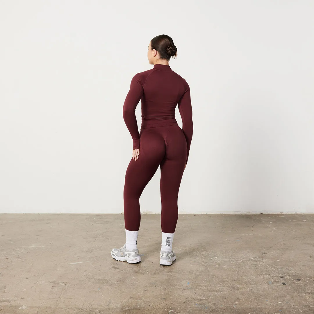 Vanquish Elevate Seamless Petite Burgundy Leggings