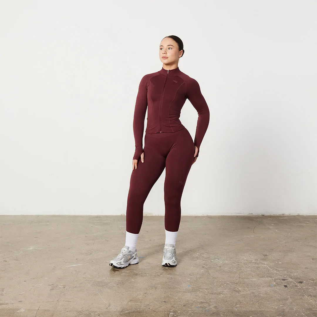 Vanquish Elevate Seamless Petite Burgundy Leggings