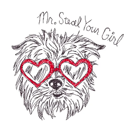Women's Custom Pet Portrait w/ Heart Glasses Sweatpants