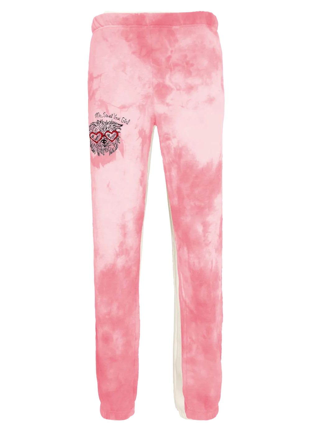 Women's Custom Pet Portrait w/ Heart Glasses Sweatpants